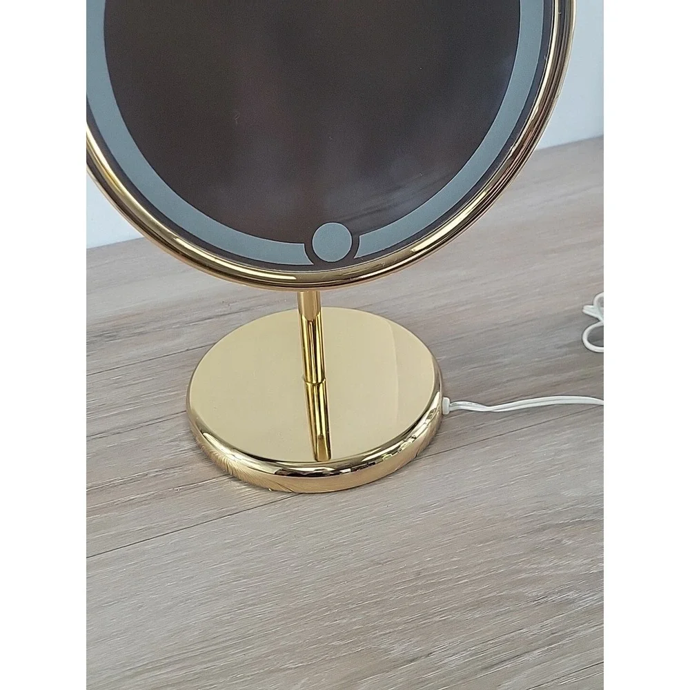 Underwriters Laboratories Makeup Mirror 3X Gold & White Portable Vintage